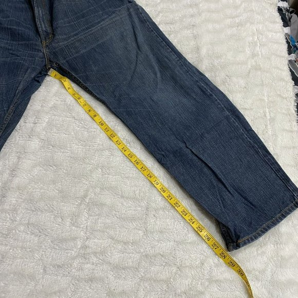 Levi's 559 Men Blue Cotton Relaxed Straight Fit Leg High-Rise Jeans Size W46/L30 - Picture 7 of 11